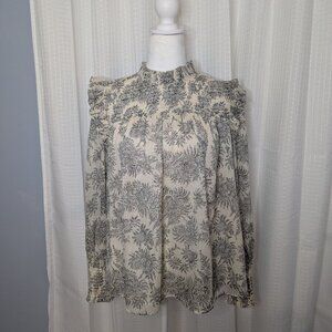 Ann Taylor Black and Cream Blouse